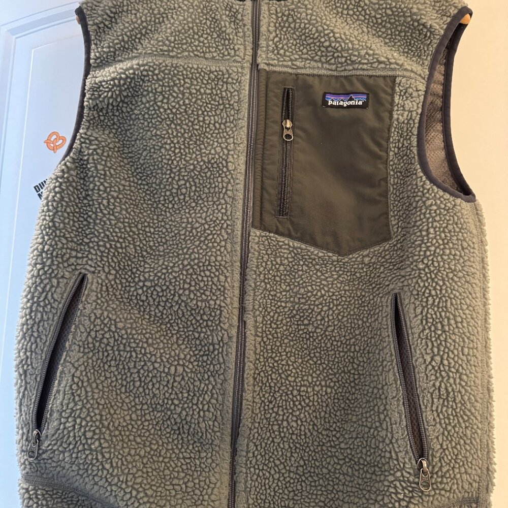 Patagonia Mens Grey Retro Sherpa Vest Size Medium